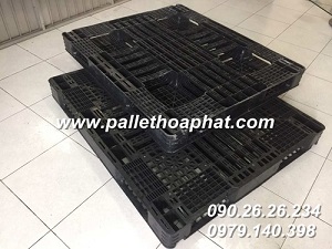 Black Plastic Pallet 1100x1300x120mm
